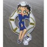 Patch Betty Boop Robe de Marin Bleu Bouée Chien Écusson
