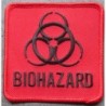 Patch biohazard carré rouge 7.5x7.5 cm écusson thermocollant USA
