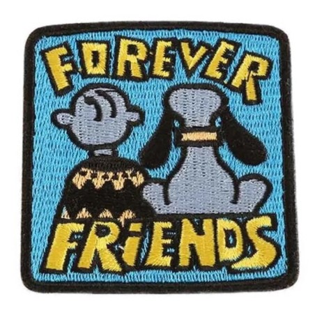 Patch Forever Friends avec un chien 7.5x6.5cm Écusson Thermocollant
