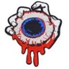 Patch Augapfel in einer Hand 9x7cm Aufbügler Rock
