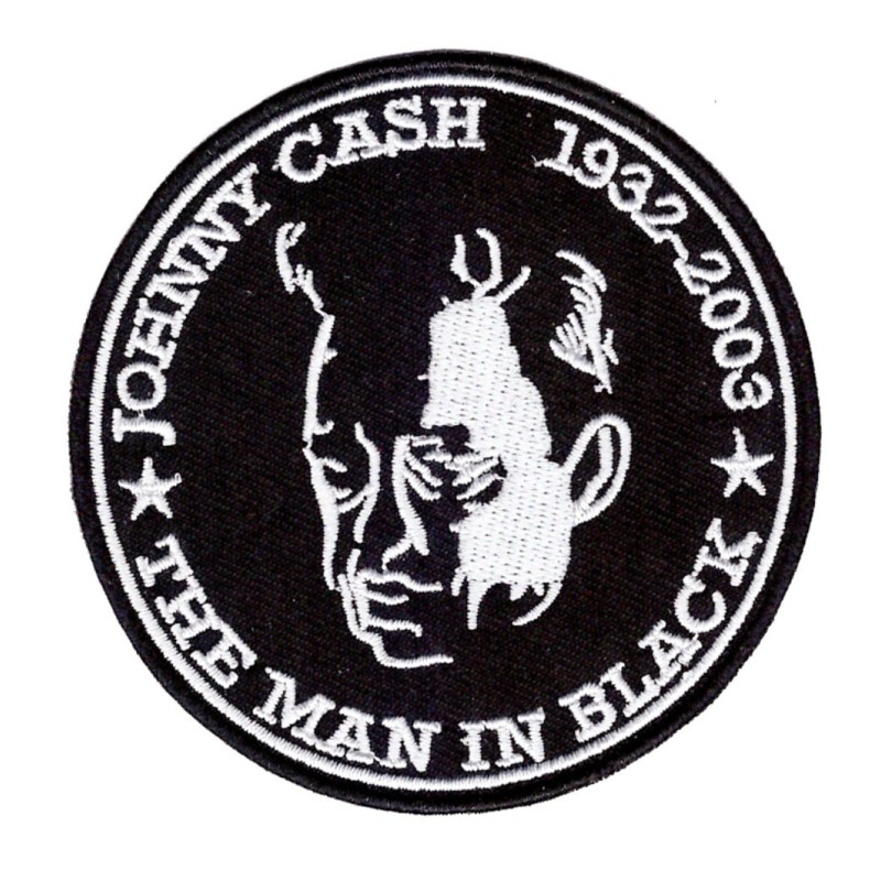 Patch Johnny Cash Man In Black 1932-2003 Écusson Country Rock
