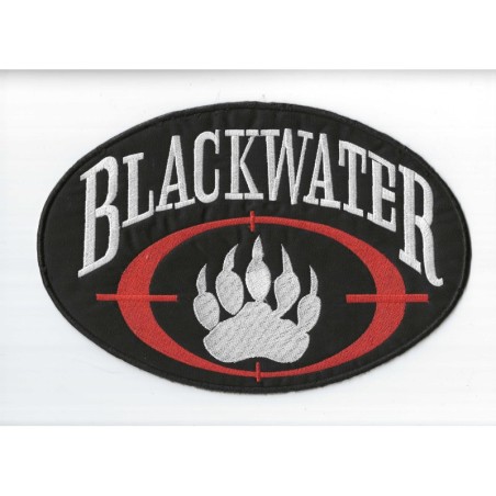 Patch logo Blackwater 9x6 cm écusson thermocollant patte cible
