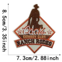 patch Coors Cowboy Club Ranch Rodéo 8.5x7cm Écusson Thermocollant
