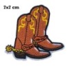 Patch santiag bottes de cowboy 7x7cm écusson country thermocollant
