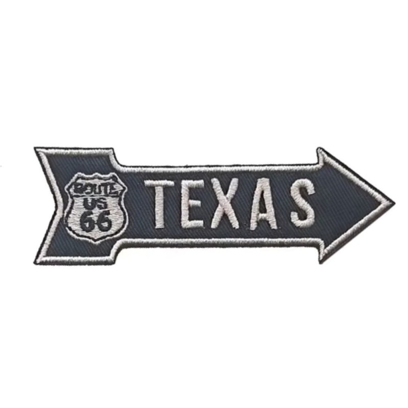 Patch flèche Texas Route 66 10x3.5cm écusson country thermocollant
