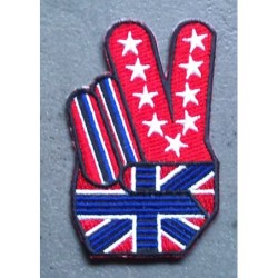 Patch Peace Anglais Union Jack Aufbügler Biker
