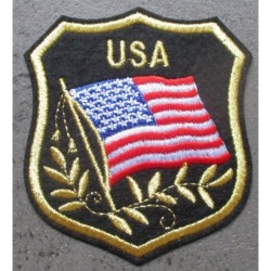 Patch Blason USA États-Unis 8x7 cm Écusson Thermocollant USA Drapeau
