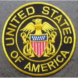Patch Rond États-Unis d'Amérique 7.5 cm Écusson Thermocollant USA Drapeau
