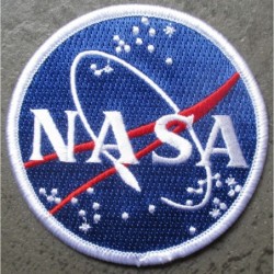 NASA Space runder Aufnäher 7,5 cm Bügelflicken USA Flagge

