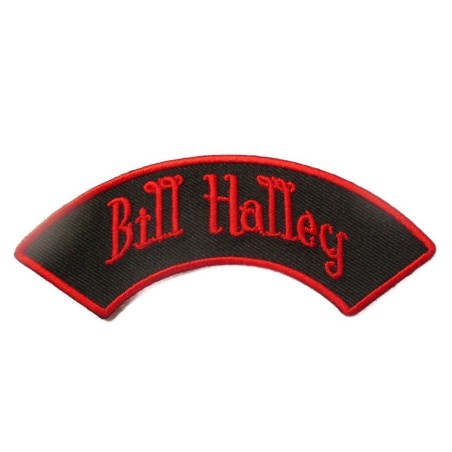 Patch Bill Halley Banderole Noir Rouge Écusson Rockabilly Fan Rock Roll
