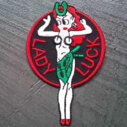 Patch Lady Luck Chance Pin Up Hot Rod Kustom Aufnäher
