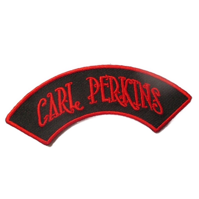 Patch Carl Perkins Banderole Noir Rouge Écusson Rockabilly Fan Rock Roll
