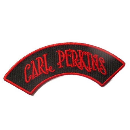 Patch Carl Perkins Banderole Noir Rouge Écusson Rockabilly Fan Rock Roll
