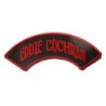 Patch Eddie Cochran Banderole Noir Rouge Écusson Rockabilly Fan Rock Roll