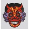 Patch Teufelskopf Totenkopf bunt Rockabilly Rock'n'Roll Aufnäher
