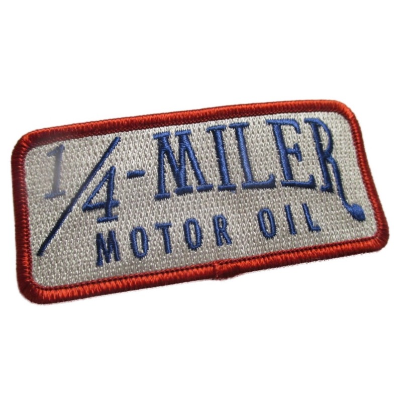patch 1/4 de mile huile moteur drag dragster rockabilly rock roll écusson
