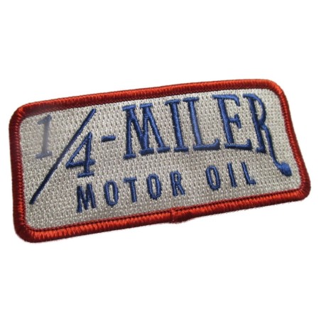 patch 1/4 de mile huile moteur drag dragster rockabilly rock roll écusson
