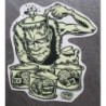 Sticker Frankenstein Cerveau - Autocollant Rock Roll Trash
