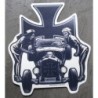 Sticker Infirmière Hot Rod et Croix Maltaise - Autocollant Rockabilly
