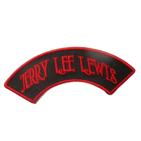 Patch Rocker Jerry Lee Lewis Band Schwarz Rot Aufnäher Rockabilly Fan Rock'n'Roll Musik
