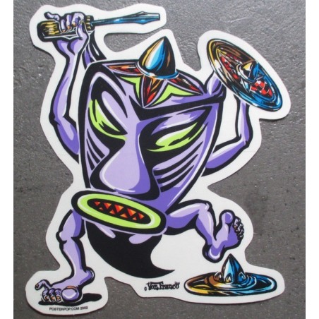 Aufkleber Tiki Mechaniker Zierblende und Schraubendreher Aufkleber
