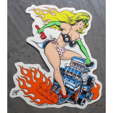 Aufkleber Blondine V8 Big Block 8 Ball Aufkleber Coop Rockab Us
