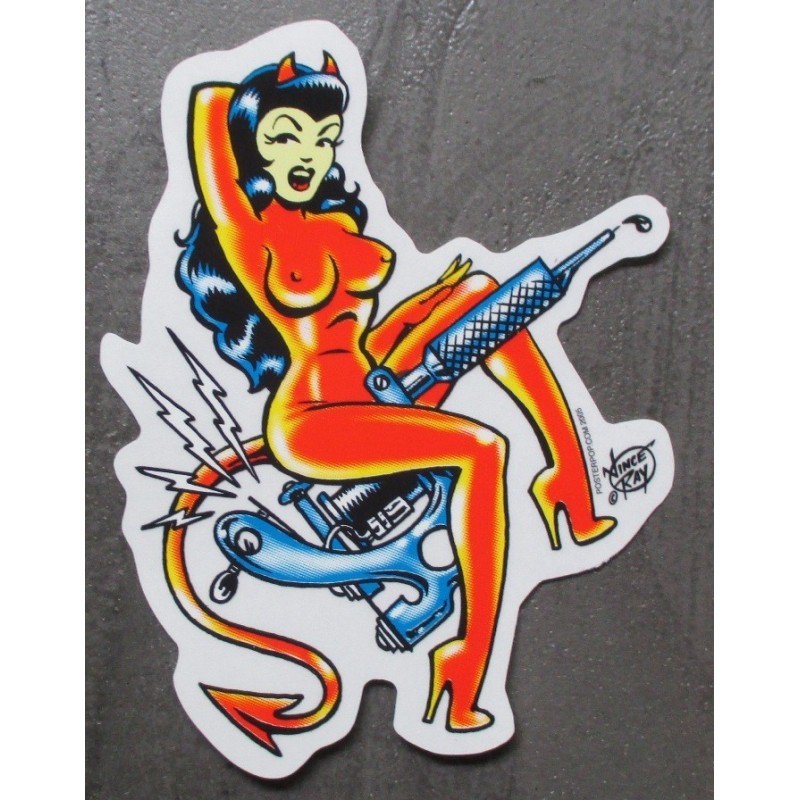 Aufkleber Teufelin Tattoo Maschine Tattoo Aufkleber Rock
