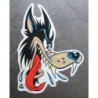 Sticker Tête de Loup Nez à Droite Loup Solitaire Autocollant
