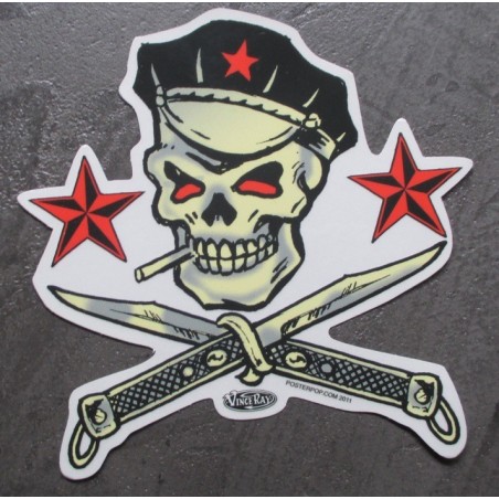 Sticker  capitaine Capitaine Couteau Étoile Rockab Autocollant