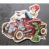 Sticker Hot Rod Monstre Vert et Pin-up Rousse Autocollant
