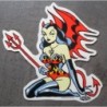 Sticker Diablesse Fourche Roibe Flammes Autocollant Kustom

