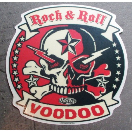 Sticker Rock & Roll Vaudou crane Éclair dans les Yeux