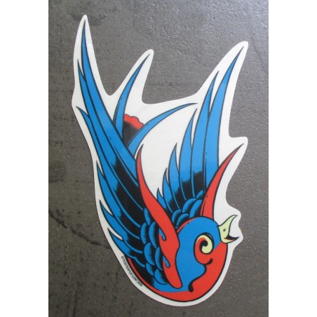 Sticker Hirondelle Rockabilly Tête à Droite Autocollant

