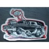 Sticker Corbillard Noir V8 Big Block Autocollant Kustom Rock