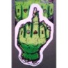 Sticker Main de Zombie Doigt Fuck J'aime le Cerveau Autocollant
