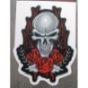 Aufkleber Totenkopf mit Rosen Rockabilly Schädel Tattoo Sticker