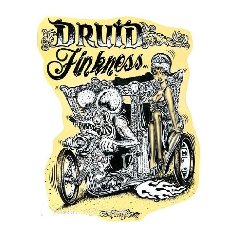 sticker rat fink druid finkness trike et pin up autocollant
