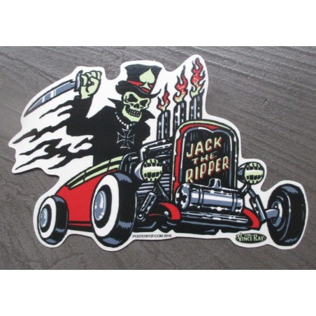Aufkleber Hot Rod Jack the Ripper Tod Rockabilly Aufkleber
