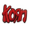 Patch - Korn Band Schriftzug in Rot 7x5cm - Aufnäher - Hard Rock
