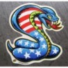 Aufkleber Kobra Amerikanische Flagge USA Autoaufkleber Rechts
