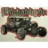 Sticker Hot Rod 1932 Noir et Gris Bigdaddyjo 10.5x7.5 cm - Autocollant Police Blanche
