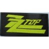 Patch Thermocollant ZZ Top Noir et Jaune 10.5 x 5 cm Logo Groupe Rockabilly
