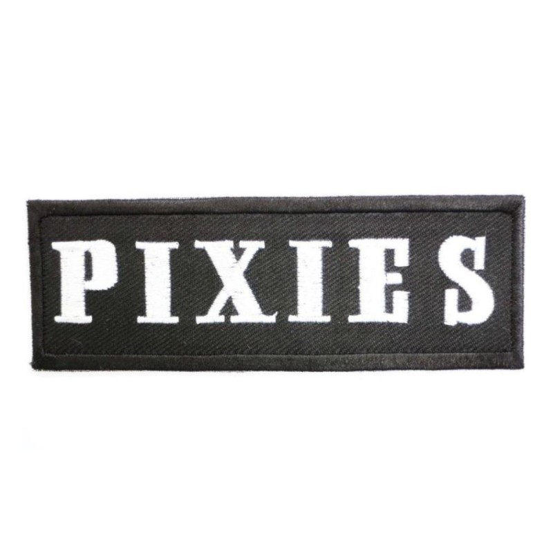 Patch thermocollant groupe Pixies noir et blanc 11x4 cm logo
