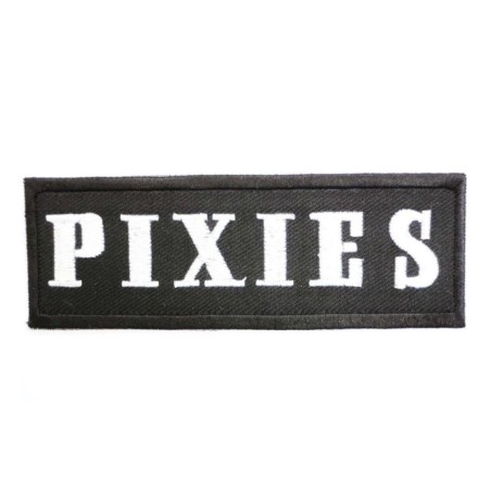 Patch thermocollant groupe Pixies noir et blanc 11x4 cm logo
