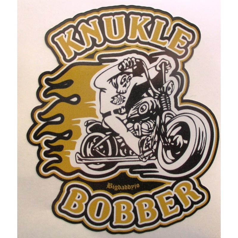 sticker knukle bobber moto motard bigdaddyjo 10x8.5 autocollant
