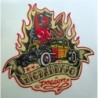 Sticker Diablesse Rouge et Hot Rod 11.5x12 cm Bigdaddyjo Design Autocollant