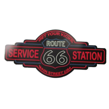 Sticker Route 66 Station Service 15x7 cm Autocollant
