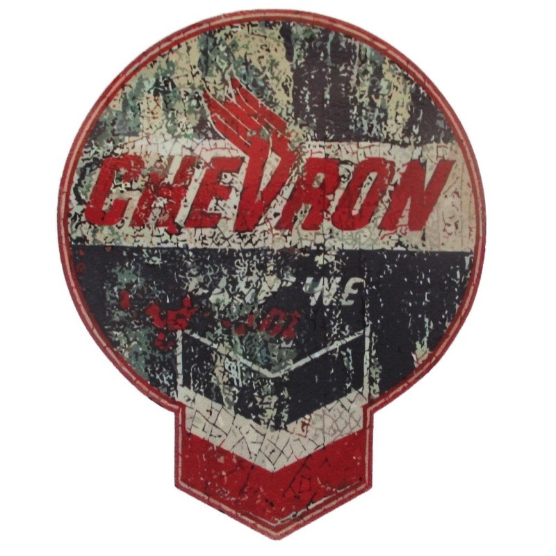 Aufkleber Chevron Benzin gealtert 10x8 cm Deko Garage Aufkleber
