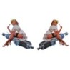 2 stickers pin up blonde sur bougie 12x13cm autocollant droit et gauche
