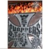5er Set West Coast Choppers Aufkleber Malteserkreuz 32 16 8 cm
